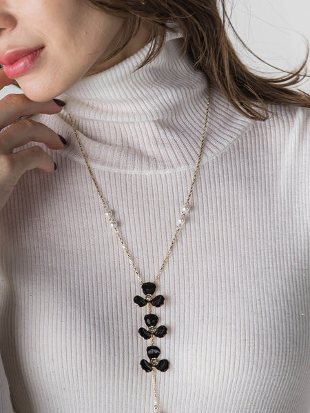 エポフラワーナローネックレス