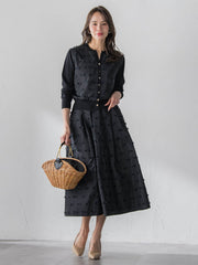 リボンジャガードカーディガン