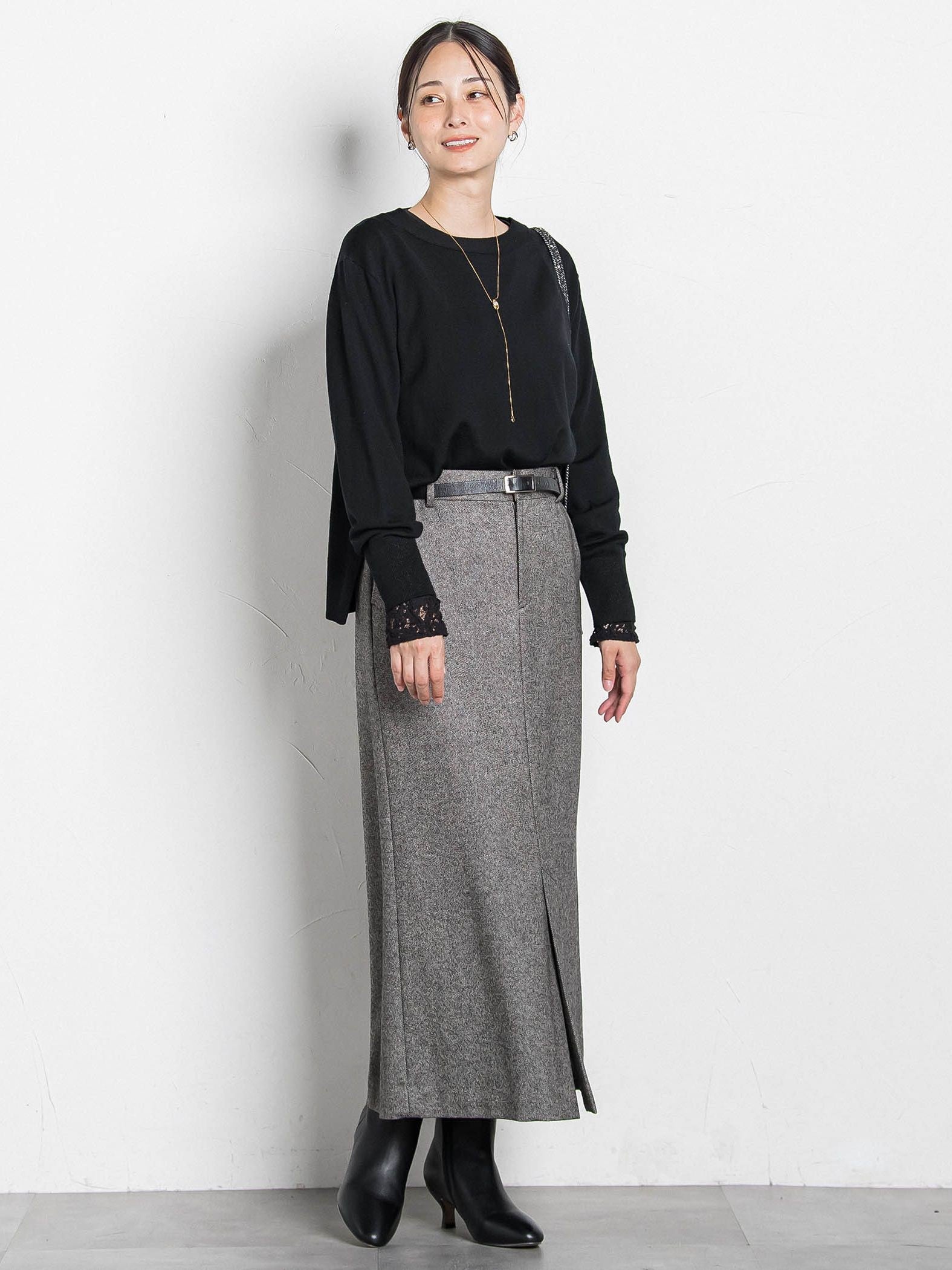 ANGELINAリブスリーブニット≪WEB限定11号/洗える≫