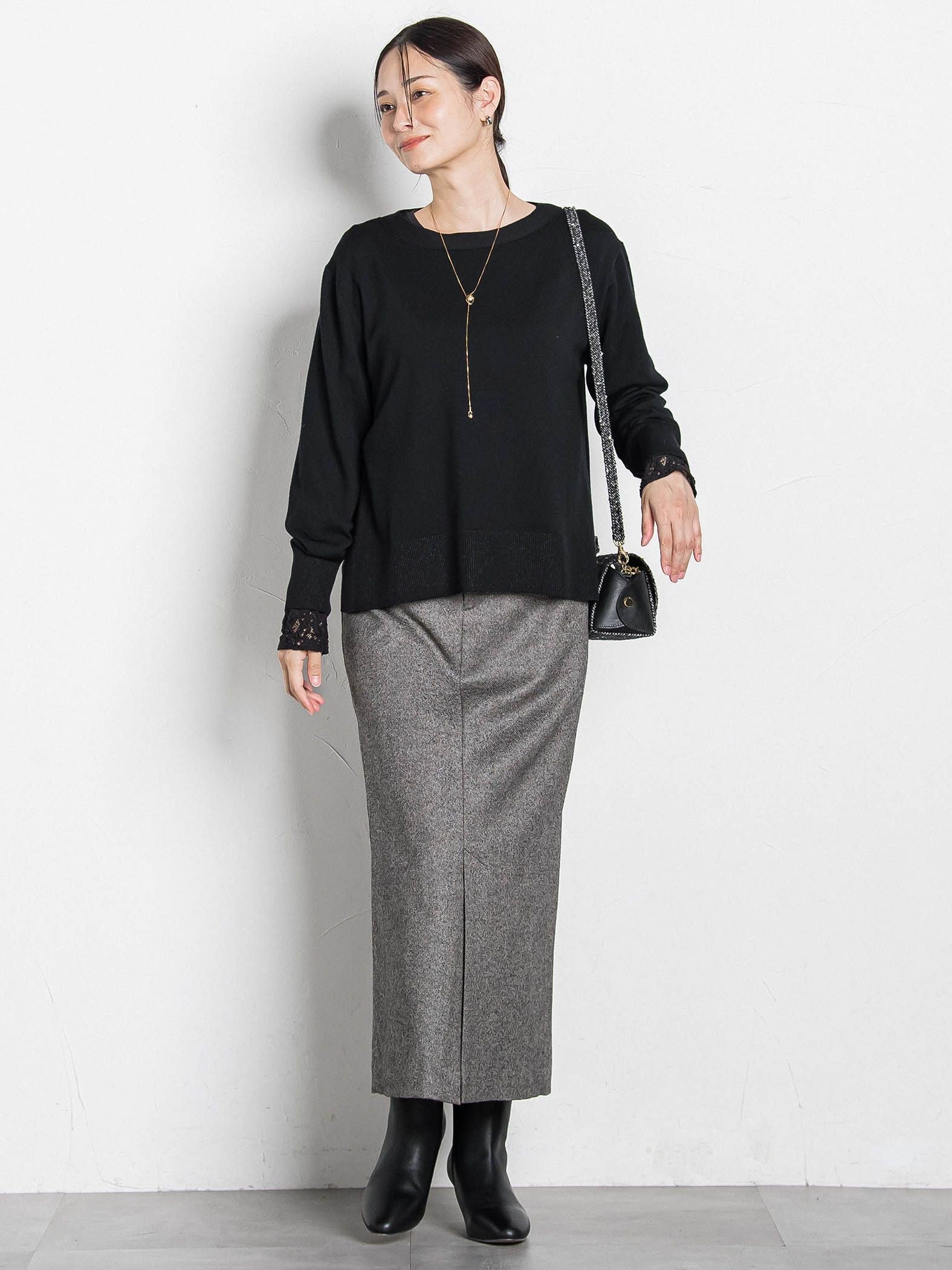 ANGELINAリブスリーブニット≪WEB限定11号/洗える≫