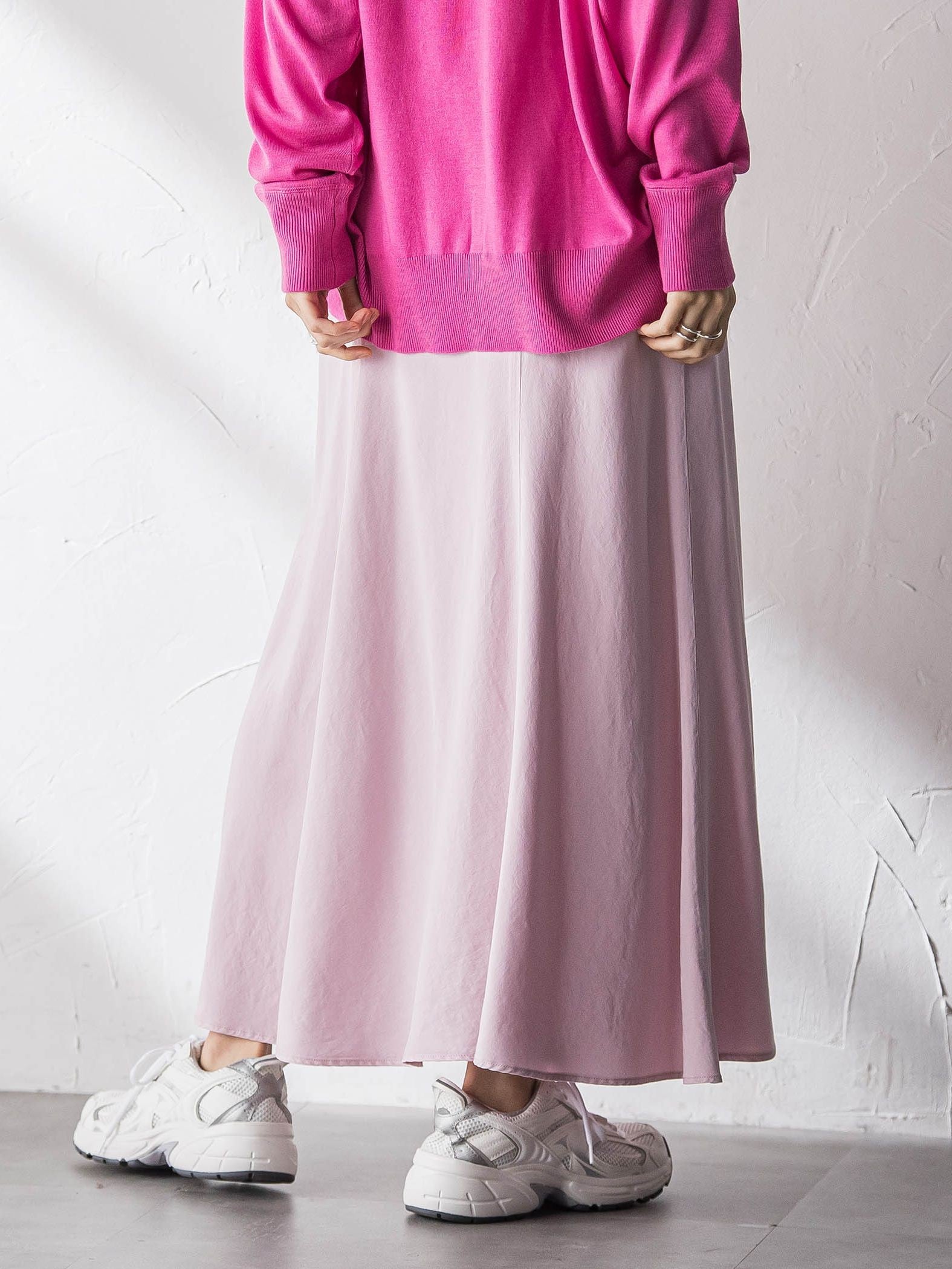 【40周年限定】カラーデニムセミフレアスカート