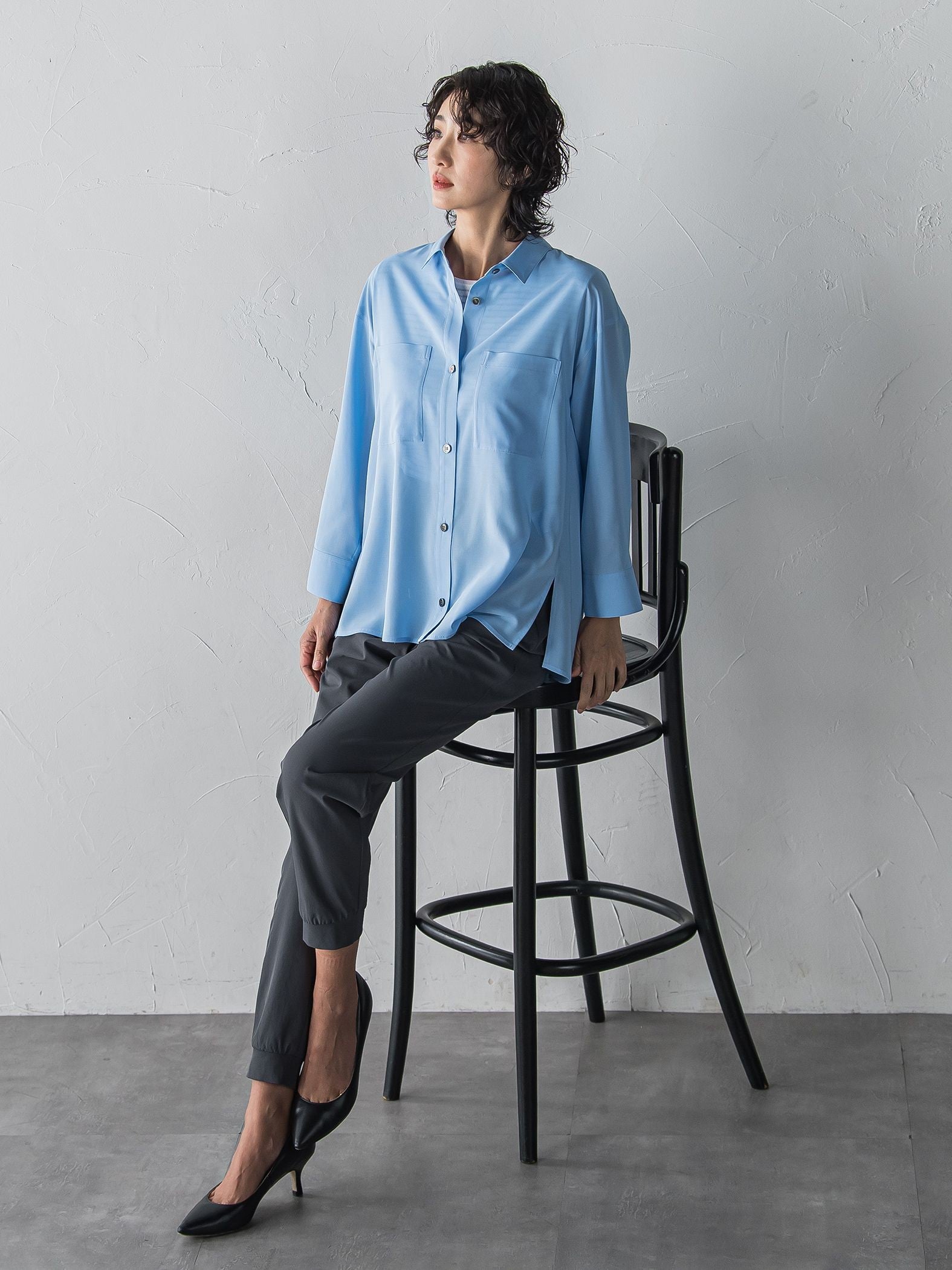 【大きいサイズ/受注会限定】シアーボイルシャツ