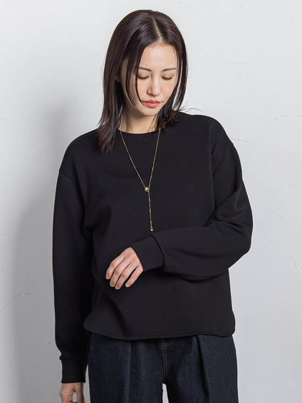 【WEB限定】《暖色美》裏起毛クルーネックトップス≪手洗い≫