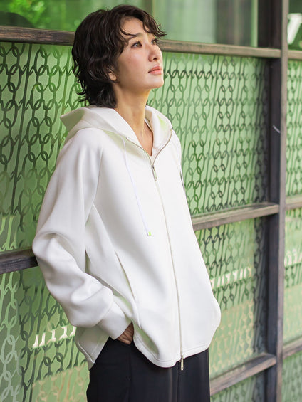 【大きいサイズ】ストレッチダンボールジップパーカー