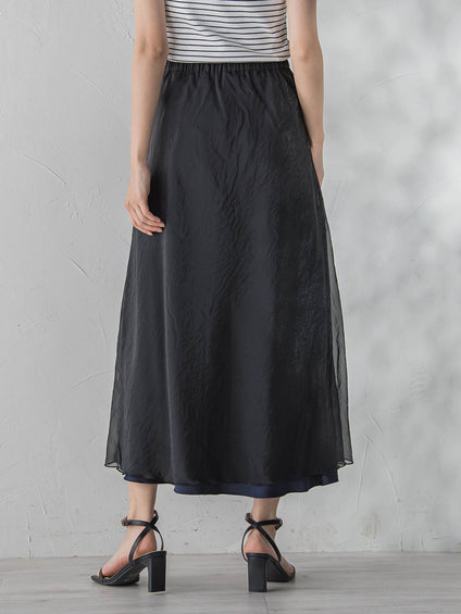 オーガンジーレイヤードスカート