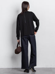 【WEB限定】《暖色美》裏起毛クルーネックトップス≪手洗い≫