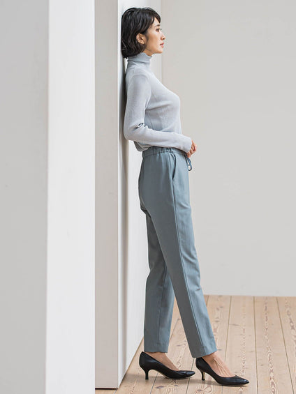 【大きいサイズ】ラメリブタートルニット