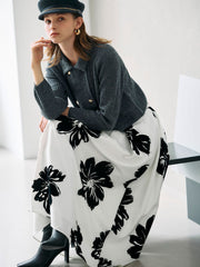 襟付きニットジャケット≪手洗い可能≫