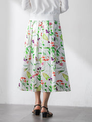 【KEITA KAWASAKI × Viaggio Bluコラボ】リリープリントスカート