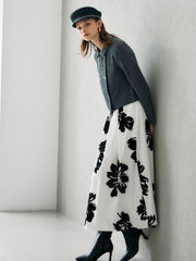 襟付きニットジャケット≪手洗い可能≫