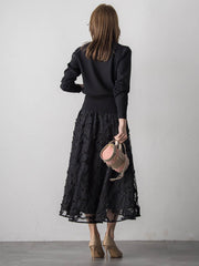 アシメパールビジューニット