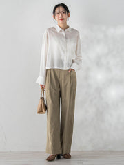 ワイドポケットタックパンツ