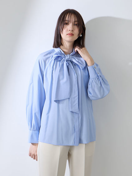 クリアローンワイドボウタイブラウス