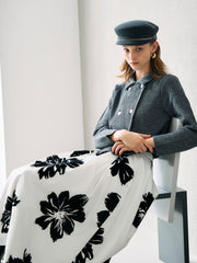 襟付きニットジャケット≪手洗い可能≫