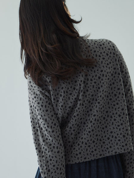 アニマル柄カーディガン≪手洗い可能≫