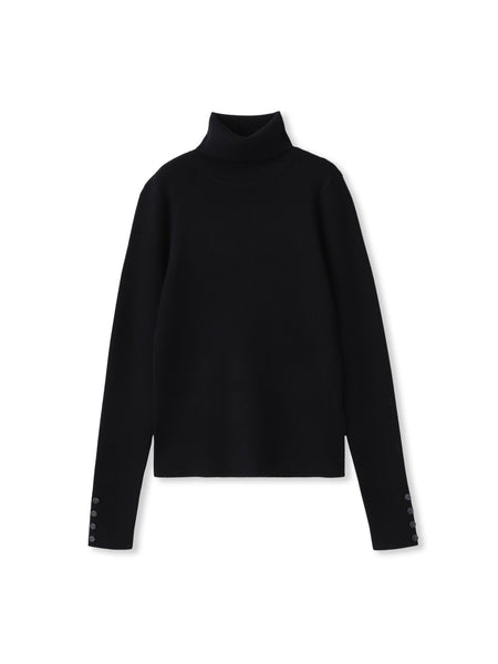 リブタートルニットプルオーバー≪手洗い可能≫