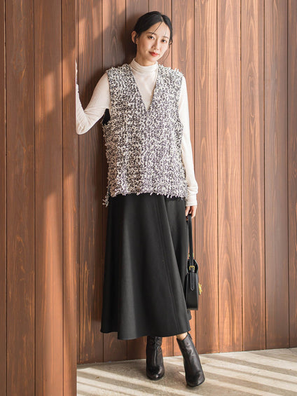 カシミヤシルクシアーラメカットソー≪手洗い可能≫