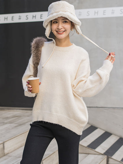 【KOREAN ITEM】耳当てファーバケットハット