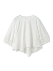 オーガンジーアシメヘムカットソー≪UVカット≫