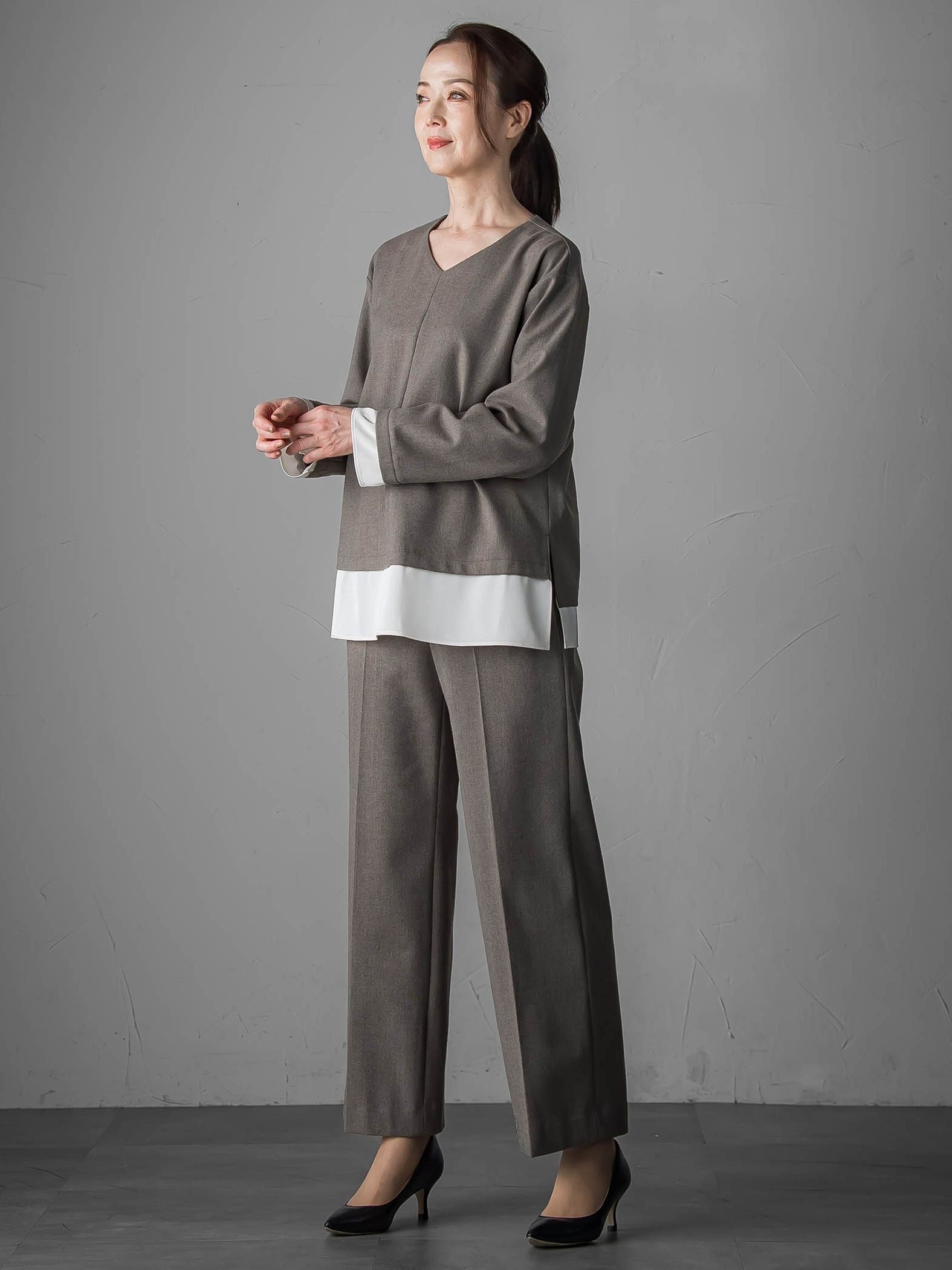 【biyori】ピクシエスタワイドパンツ≪洗濯機で洗える≫