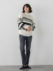 【WEB限定/大きいサイズ】”あたたか美脚”裏起毛デニム