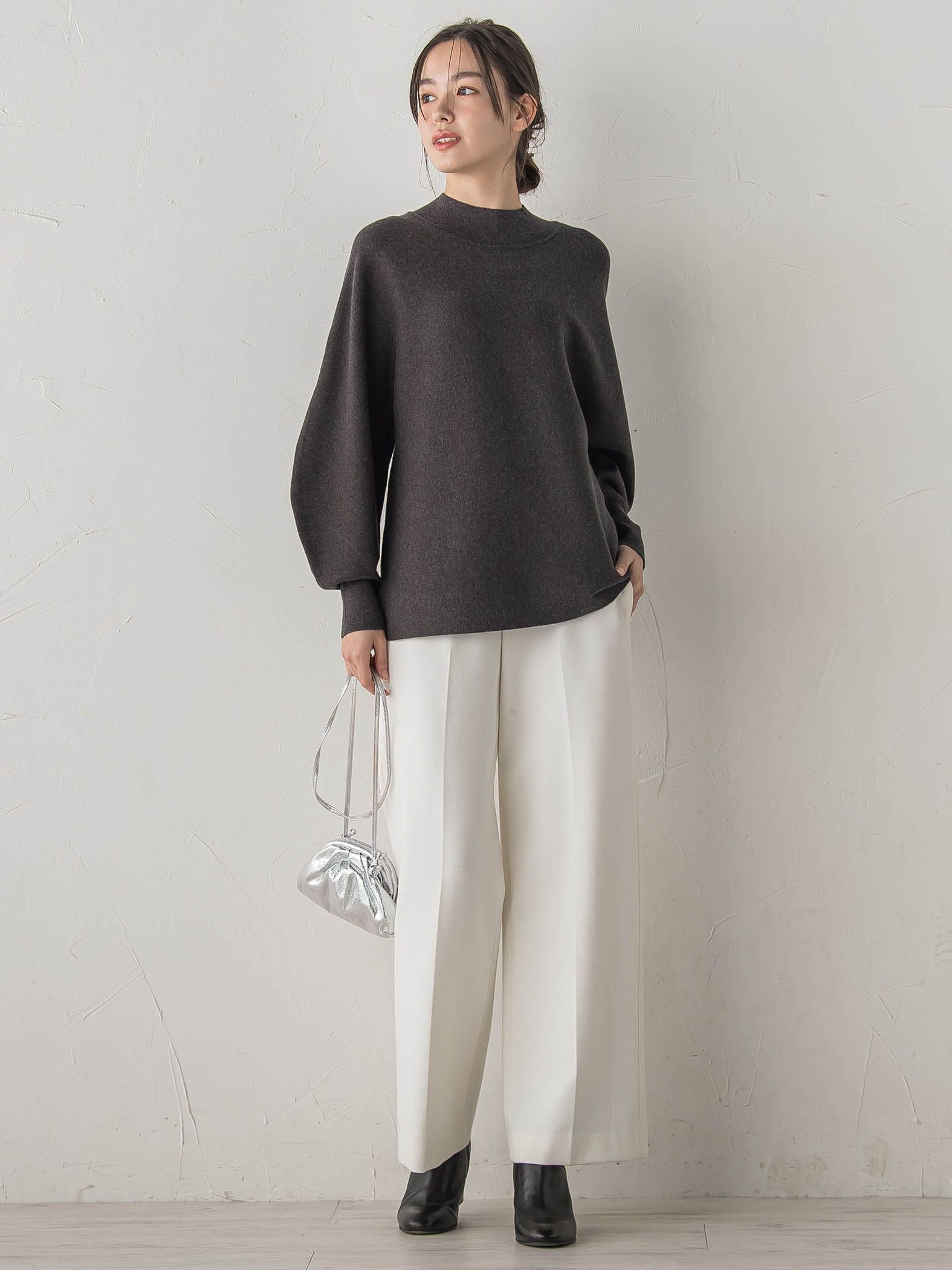 ウォッシャブルバナナスリーブニット≪手洗い可能≫