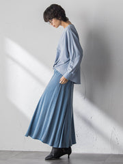 【40周年限定】カラーデニムセミフレアスカート