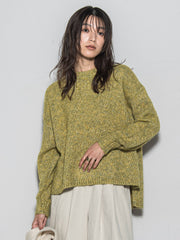 ラメスパンコールクルーネックニット≪手洗い可能≫