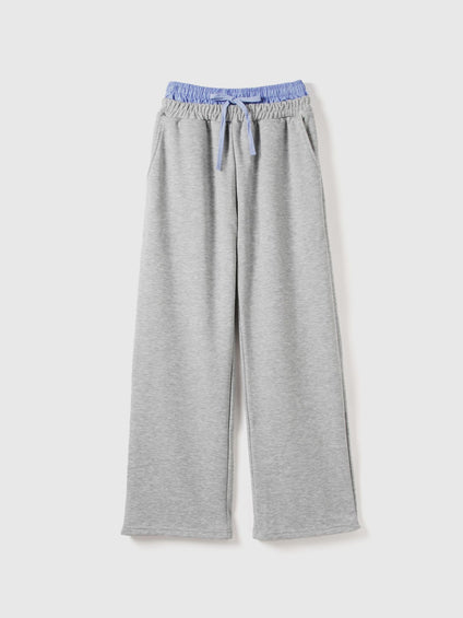配色ドッキングスウェットパンツ≪セットアップ対応/手洗い可能≫
