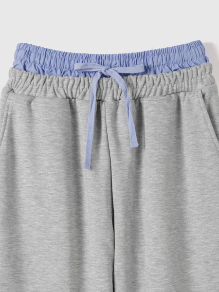 配色ドッキングスウェットパンツ≪セットアップ対応/手洗い可能≫