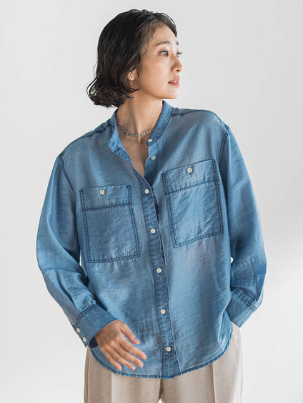 シアーデニムシャツ