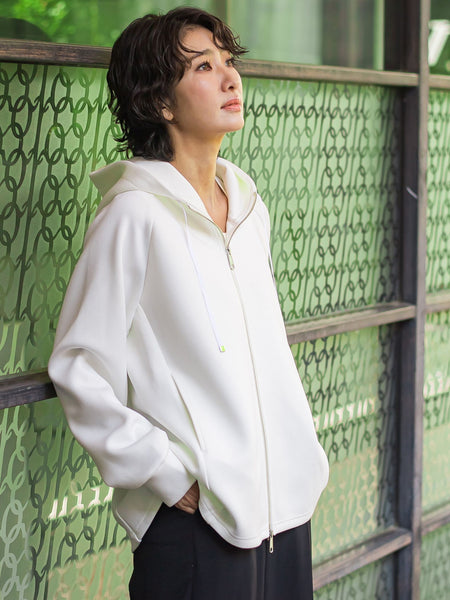 ストレッチダンボールジップパーカー