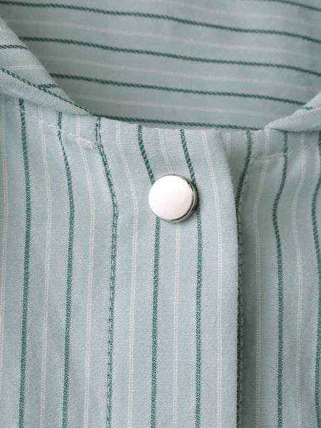 ドビーストライプフードシャツ