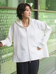 ストレッチダンボールジップパーカー