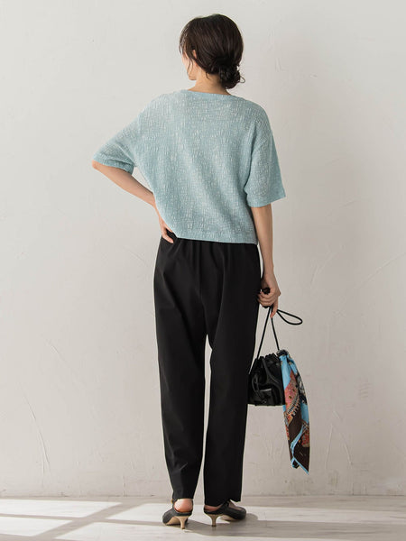 Recycle Slub BluseクロップドTシャツ