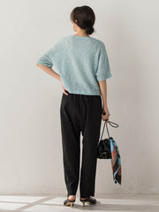 Recycle Slub BluseクロップドTシャツ