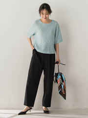 Recycle Slub BluseクロップドTシャツ