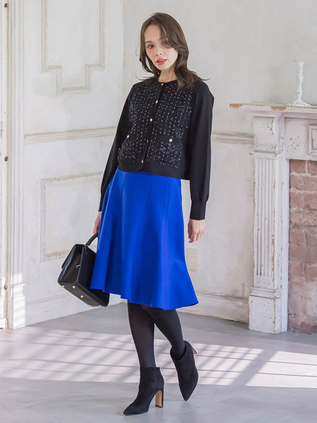 リボンドットツイードカーディガン