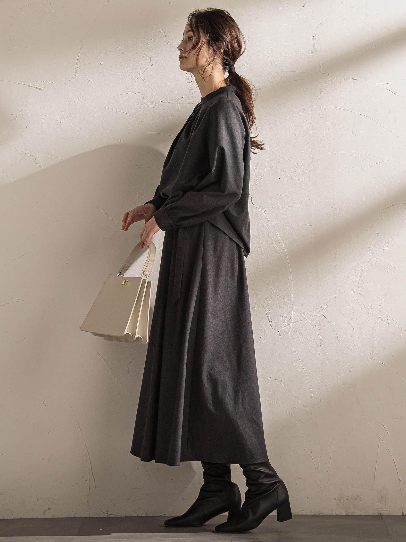 ウールブレンドストレッチブラウス≪セットアップ対応/手洗い可能≫