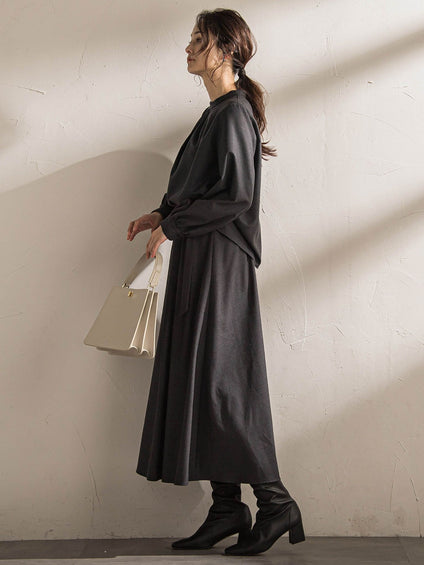 ウールブレンドストレッチブラウス≪セットアップ対応/手洗い可能≫