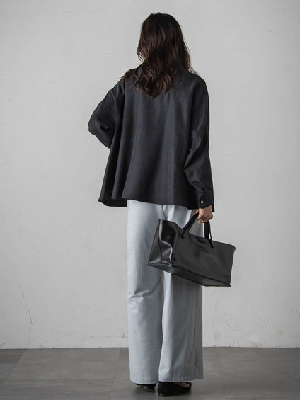 極細コーデュロイ変形スリーブブラウス