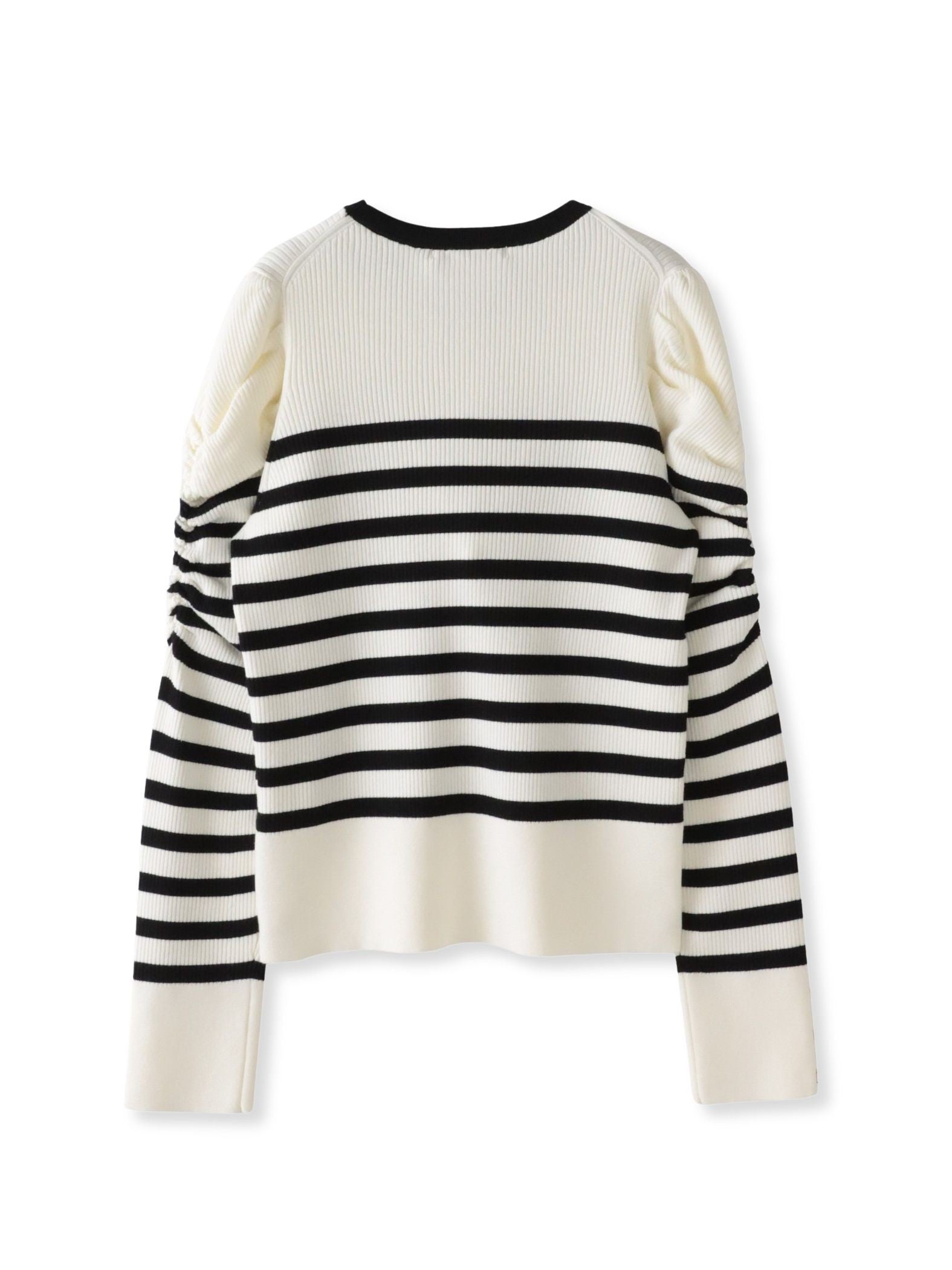 シャーリングスリーブニット