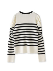 シャーリングスリーブニット