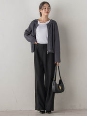 【新色追加】両面起毛ストレッチパンツ≪洗濯機で洗える≫