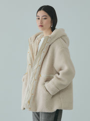 ショートボア中綿ドロストブルゾン