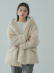 ショートボア中綿ドロストブルゾン