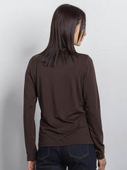 【WEB限定】吸湿発熱スムースストレッチタートルカットソー