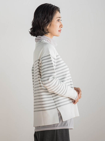 【大きいサイズ】シアー切り替えカットソー