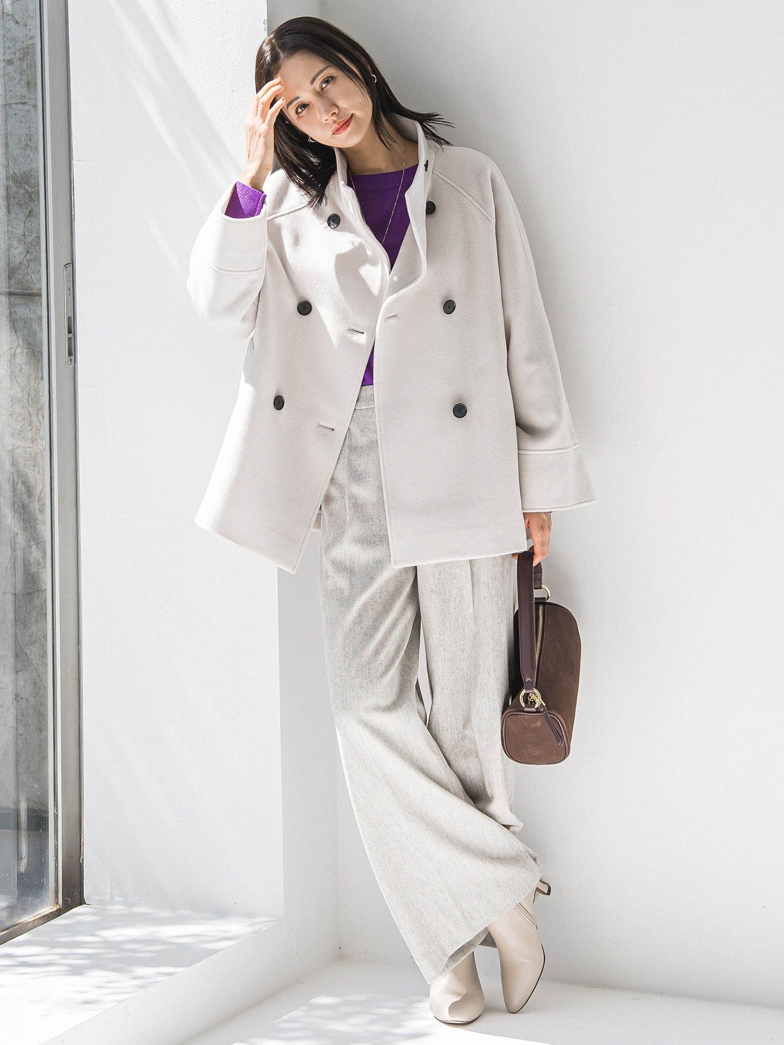 プレミアムウールカシミヤショートコート