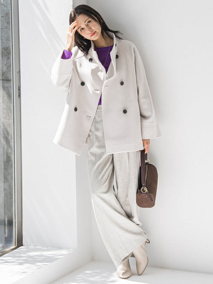 プレミアムウールカシミヤショートコート